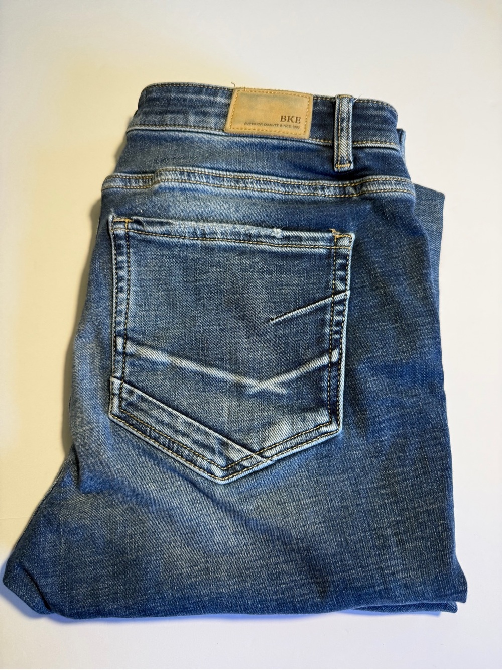 Title: BKE Payton Skinny Jeans 29x29.5 Lighter Denim Side Piping LIKE NEW